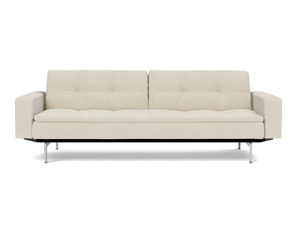 DUBLEXO Sofa Bed with Arm Rests Chrome 115x210CM