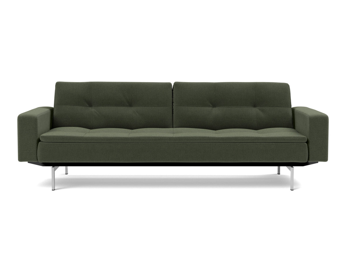 DUBLEXO Sofa Bed with Arm Rests Chrome 115x210CM