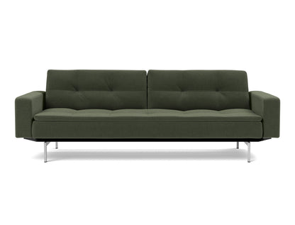 DUBLEXO Sofa Bed with Arm Rests Chrome 115x210CM