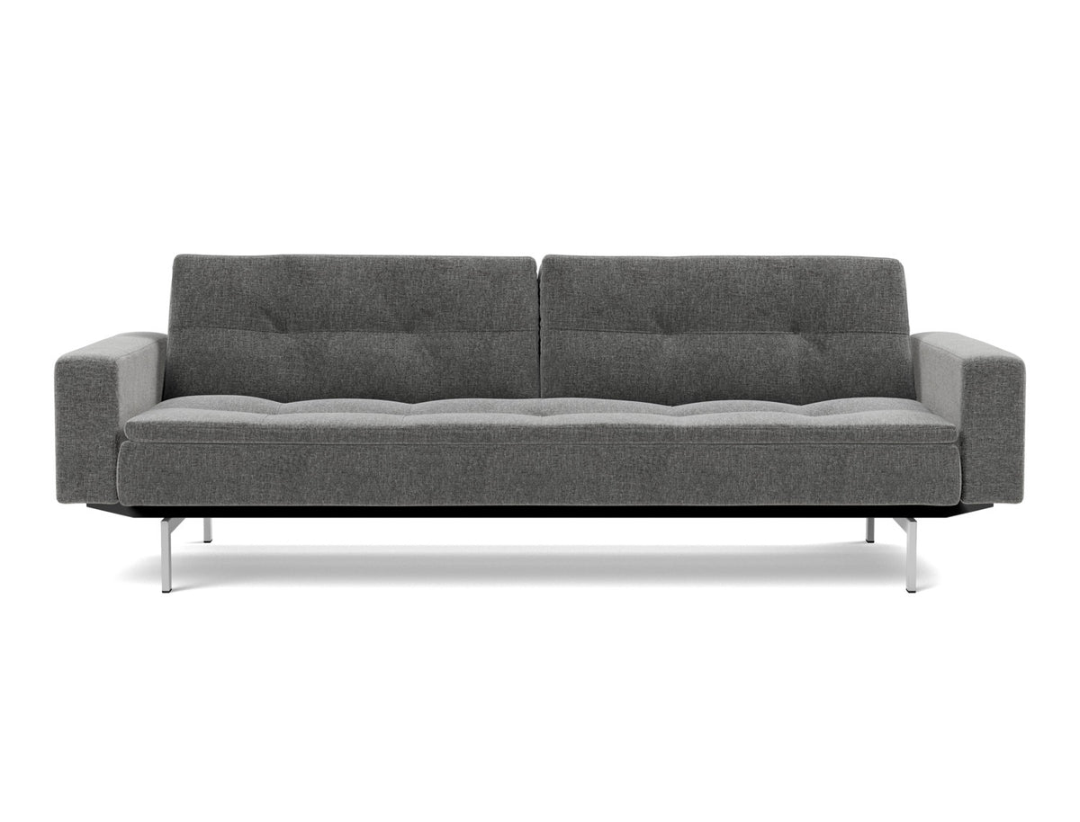 DUBLEXO Sofa Bed with Arm Rests Chrome 115x210CM