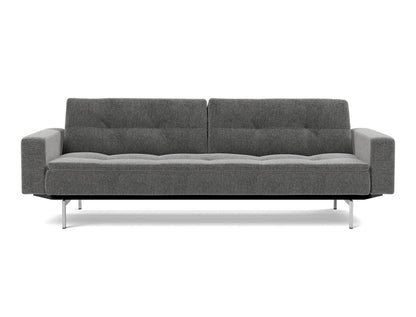DUBLEXO Sofa Bed with Arm Rests Chrome 115x210CM