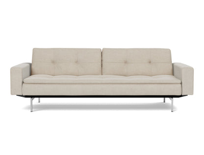 DUBLEXO Sofa Bed with Arm Rests Chrome 115x210CM