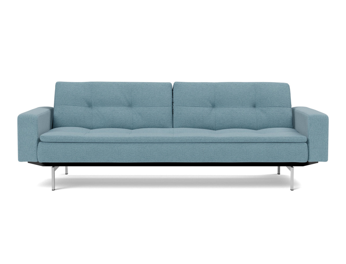 DUBLEXO Sofa Bed with Arm Rests Chrome 115x210CM