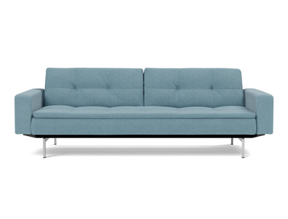 DUBLEXO Sofa Bed with Arm Rests Chrome 115x210CM