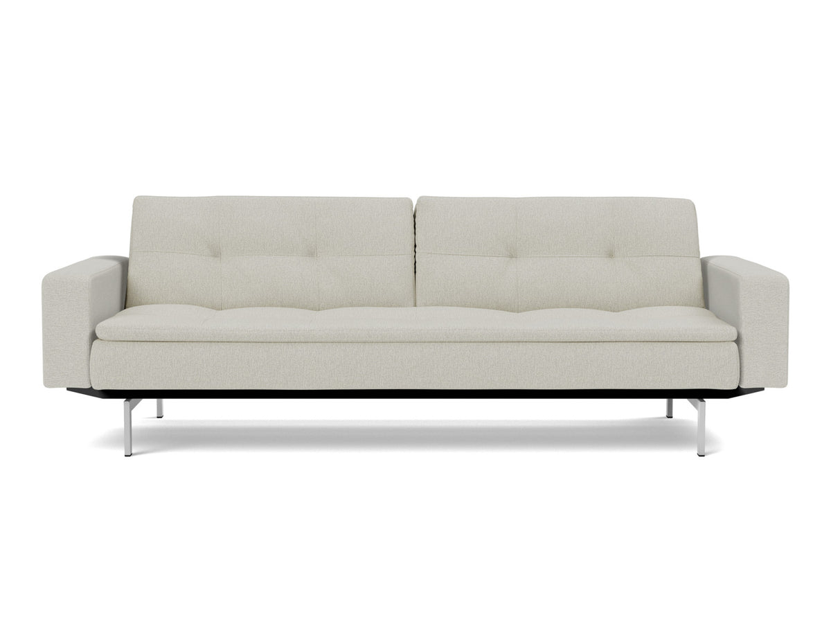 DUBLEXO Sofa Bed with Arm Rests Chrome 115x210CM