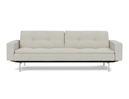 DUBLEXO Sofa Bed with Arm Rests Chrome 115x210CM
