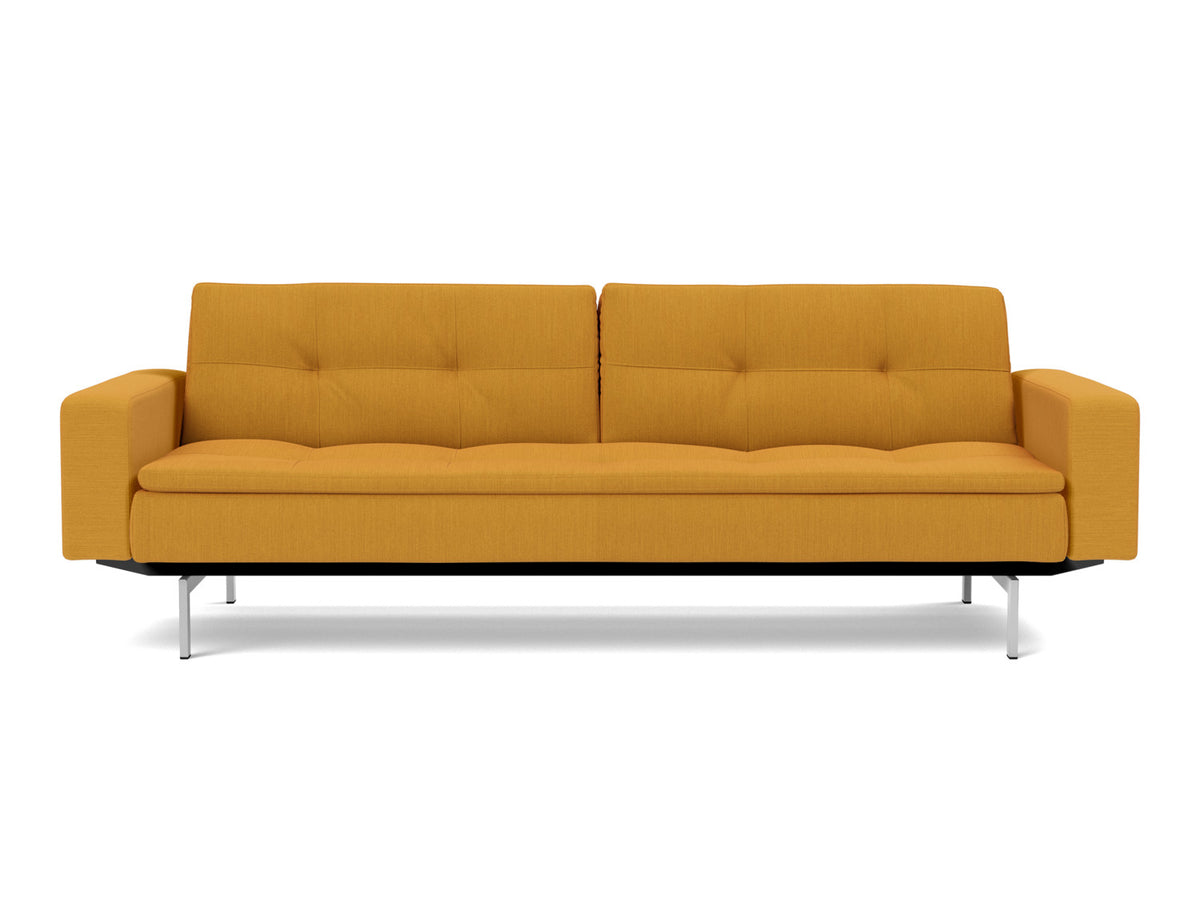 DUBLEXO Sofa Bed with Arm Rests Chrome 115x210CM