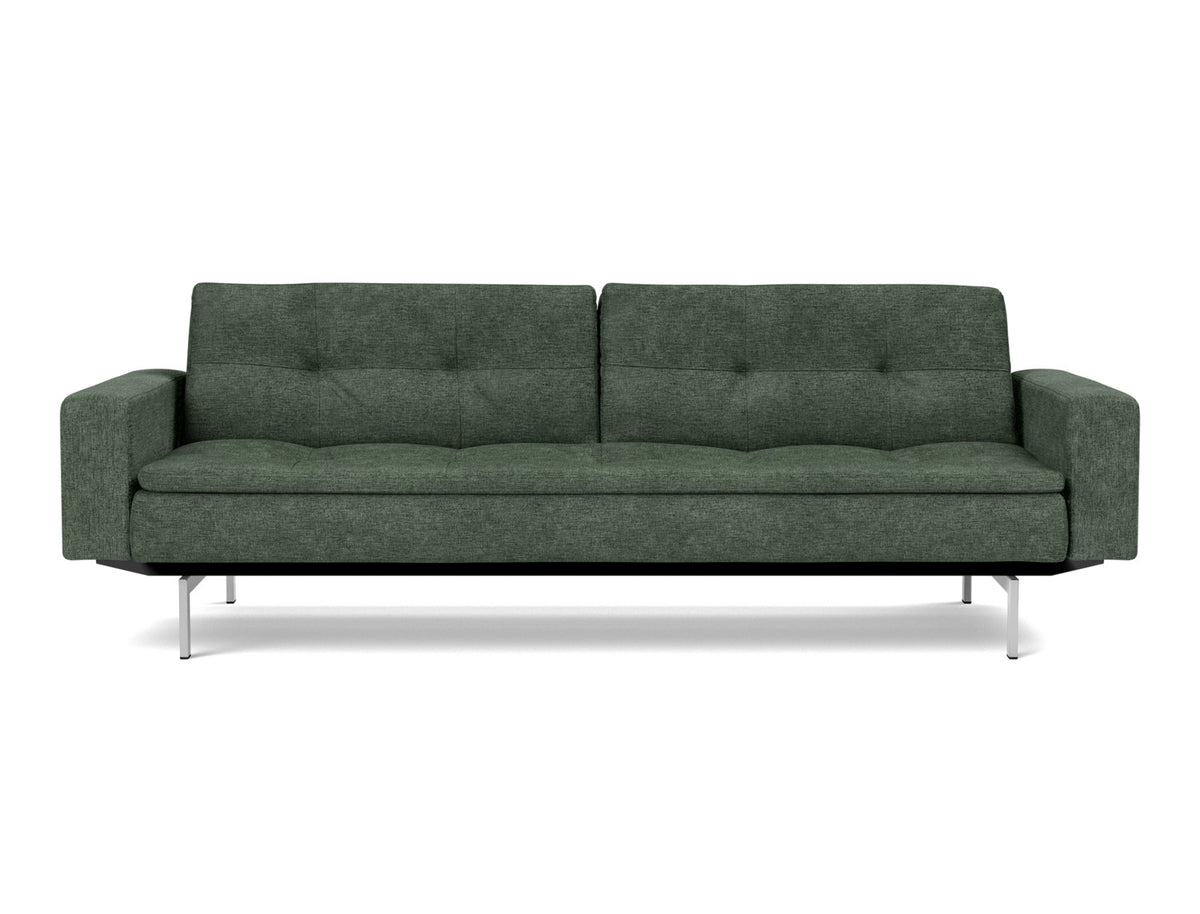 DUBLEXO Sofa Bed with Arm Rests Chrome 115x210CM