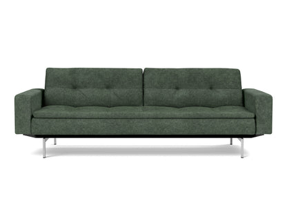 DUBLEXO Sofa Bed with Arm Rests Chrome 115x210CM
