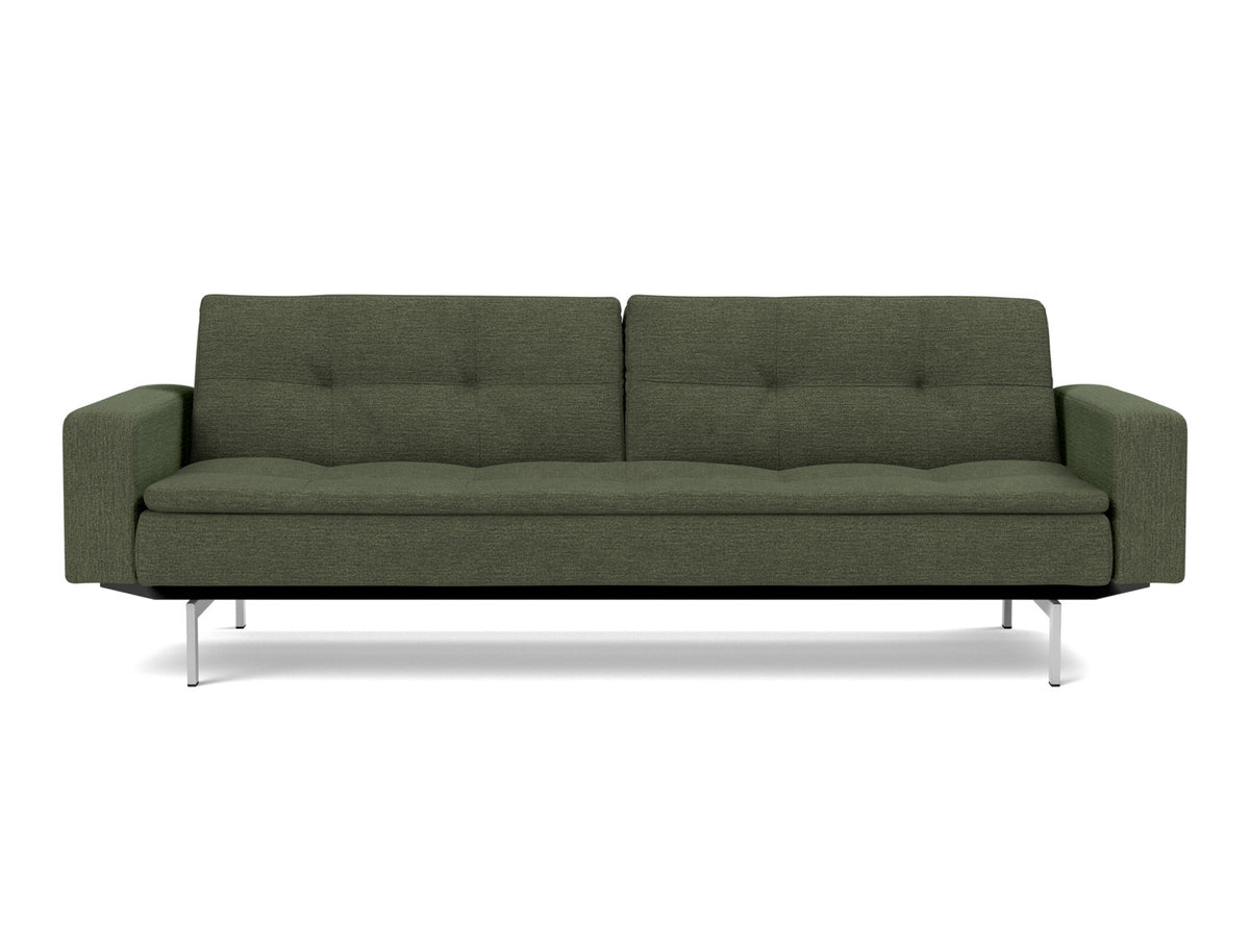 DUBLEXO Sofa Bed with Arm Rests Chrome 115x210CM