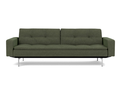 DUBLEXO Sofa Bed with Arm Rests Chrome 115x210CM