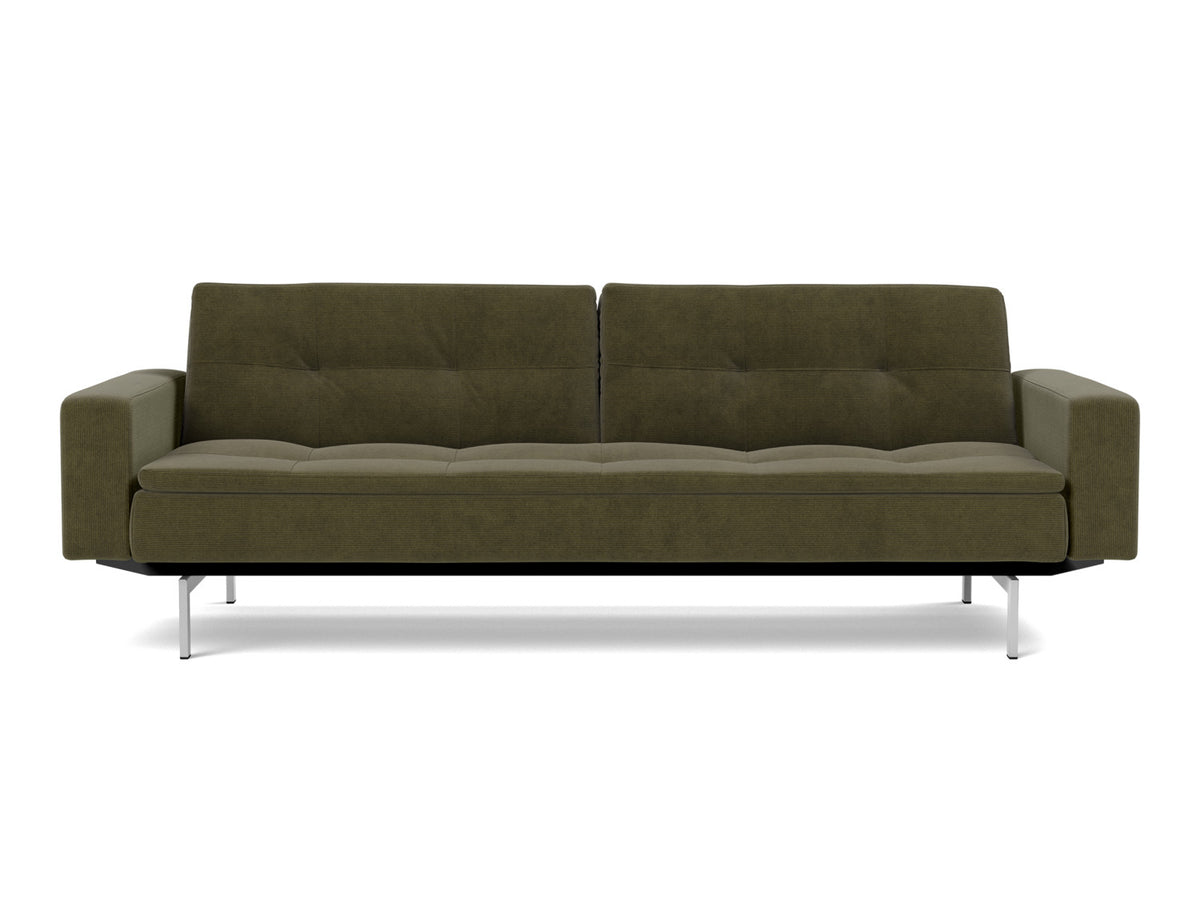 DUBLEXO Sofa Bed with Arm Rests Chrome 115x210CM