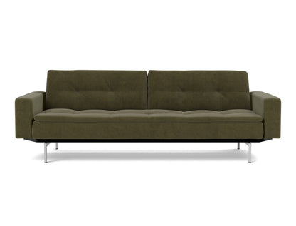 DUBLEXO Sofa Bed with Arm Rests Chrome 115x210CM