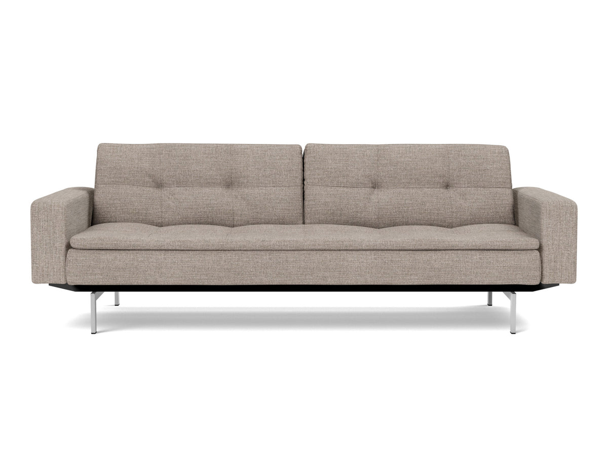 DUBLEXO Sofa Bed with Arm Rests Chrome 115x210CM