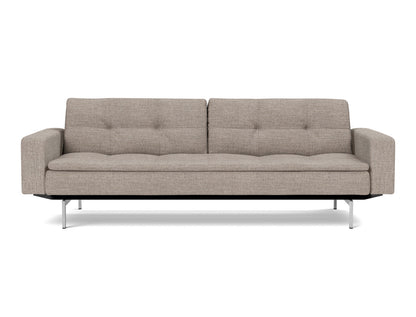 DUBLEXO Sofa Bed with Arm Rests Chrome 115x210CM