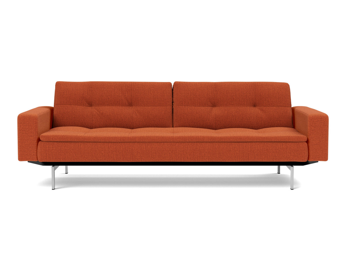 DUBLEXO Sofa Bed with Arm Rests Chrome 115x210CM