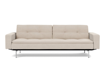 DUBLEXO Sofa Bed with Arm Rests Chrome 115x210CM