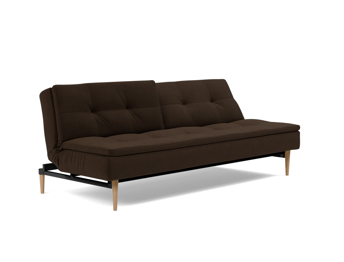 DUBLEXO Sofa Bed Styletto, Light Oak, reclined back