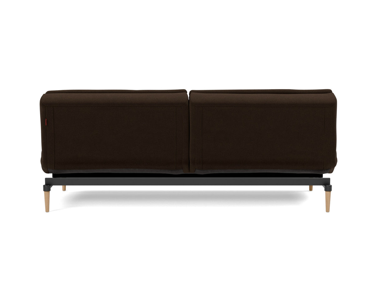 DUBLEXO Sofa Bed Styletto, Light Oak, back view