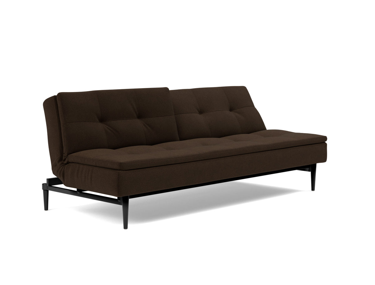 DUBLEXO Sofa Bed Styletto, Black Oak, reclined back