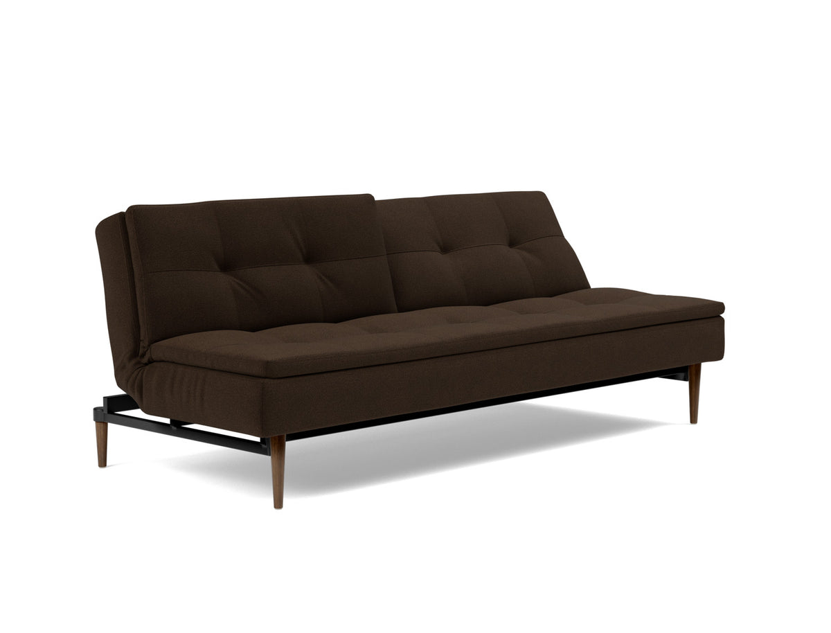 DUBLEXO Sofa Bed Styletto, Dark Oak, reclined back