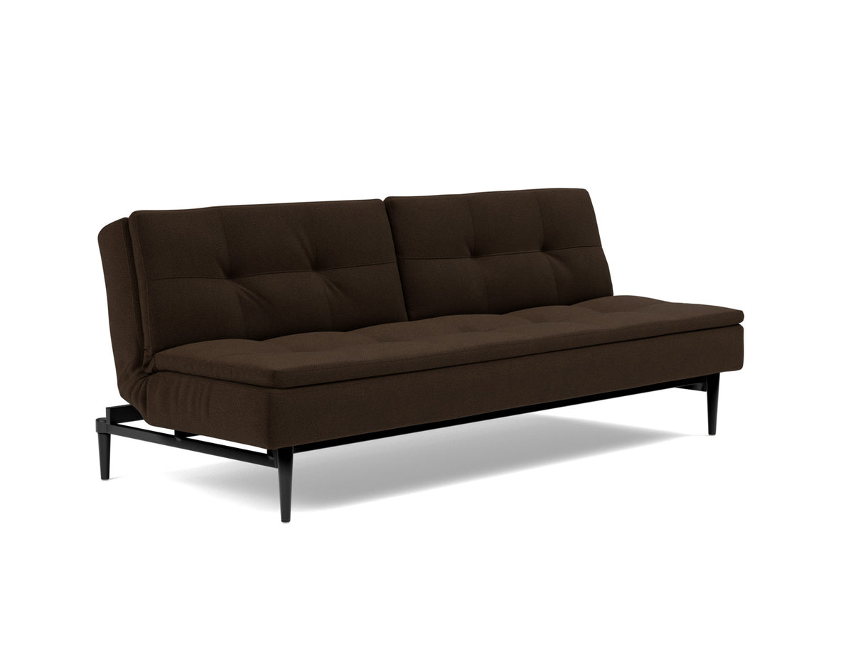 DUBLEXO Sofa Bed Styletto, Black Oak, 3/4 view