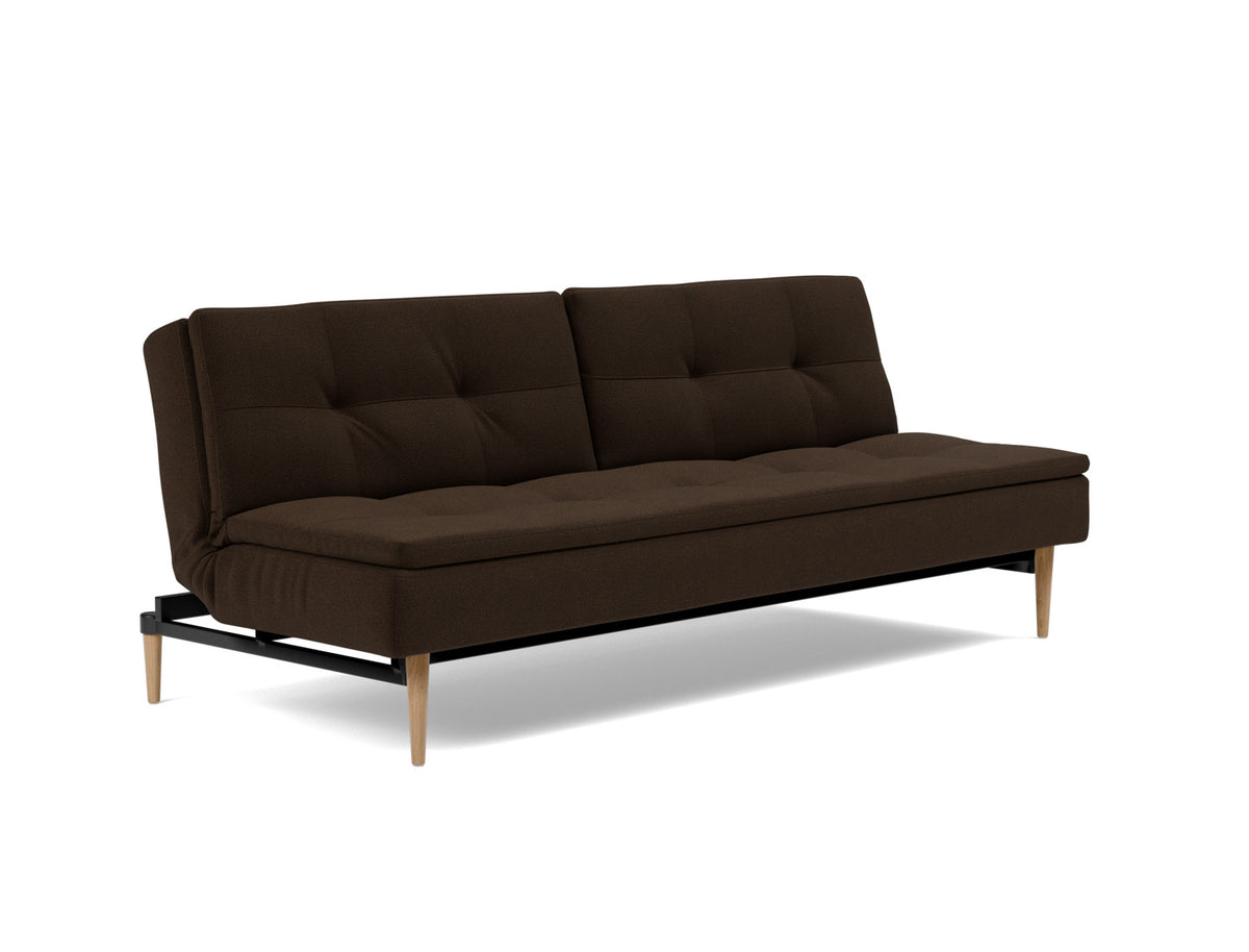DUBLEXO Sofa Bed Styletto, Light Oak, 3/4 view