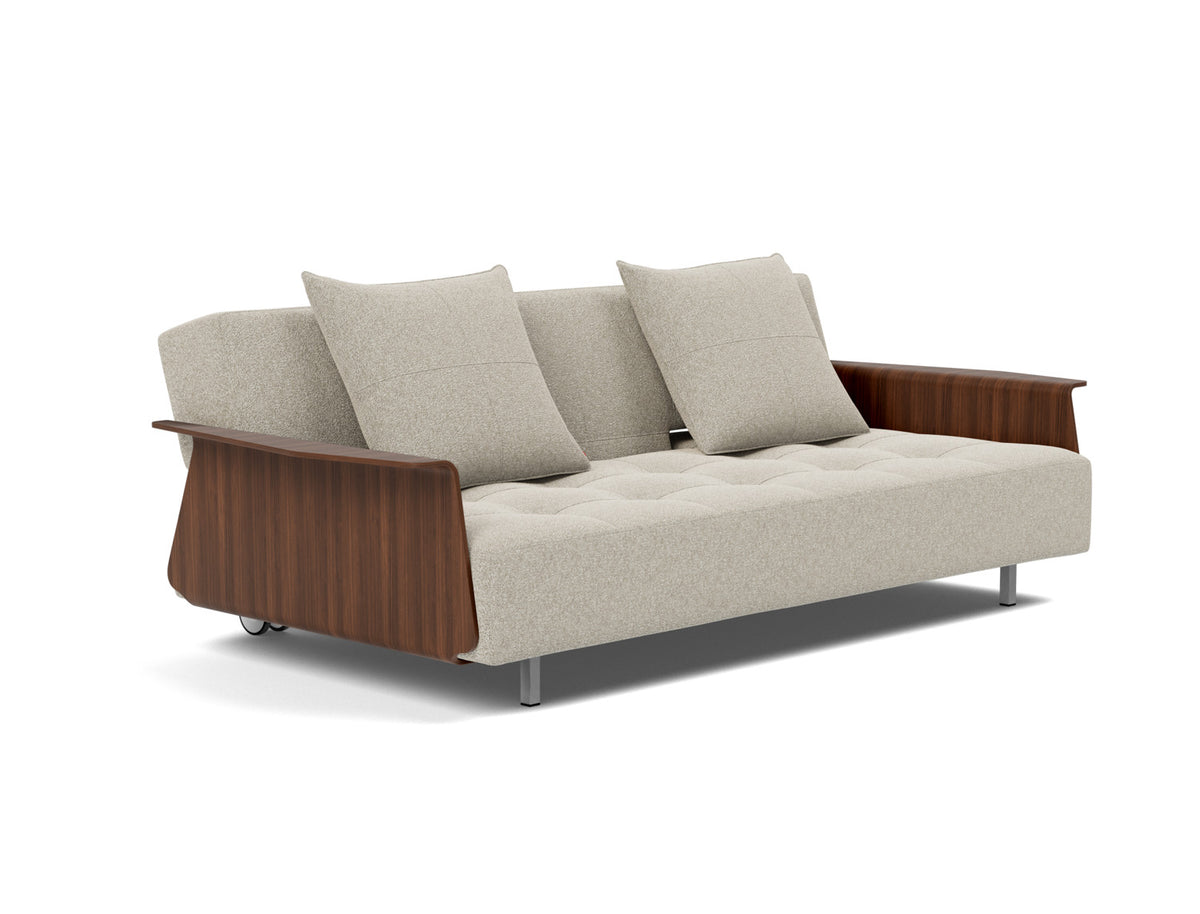 LONG HORN D.E.L. Sofa Bed, Walnut, 3/4 view