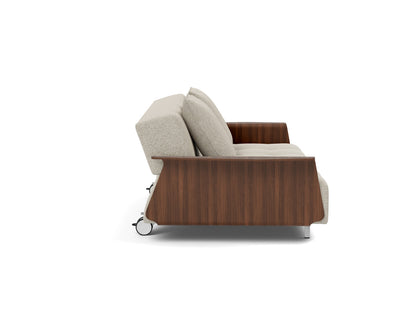 LONG HORN D.E.L. Sofa Bed, Walnut, side view