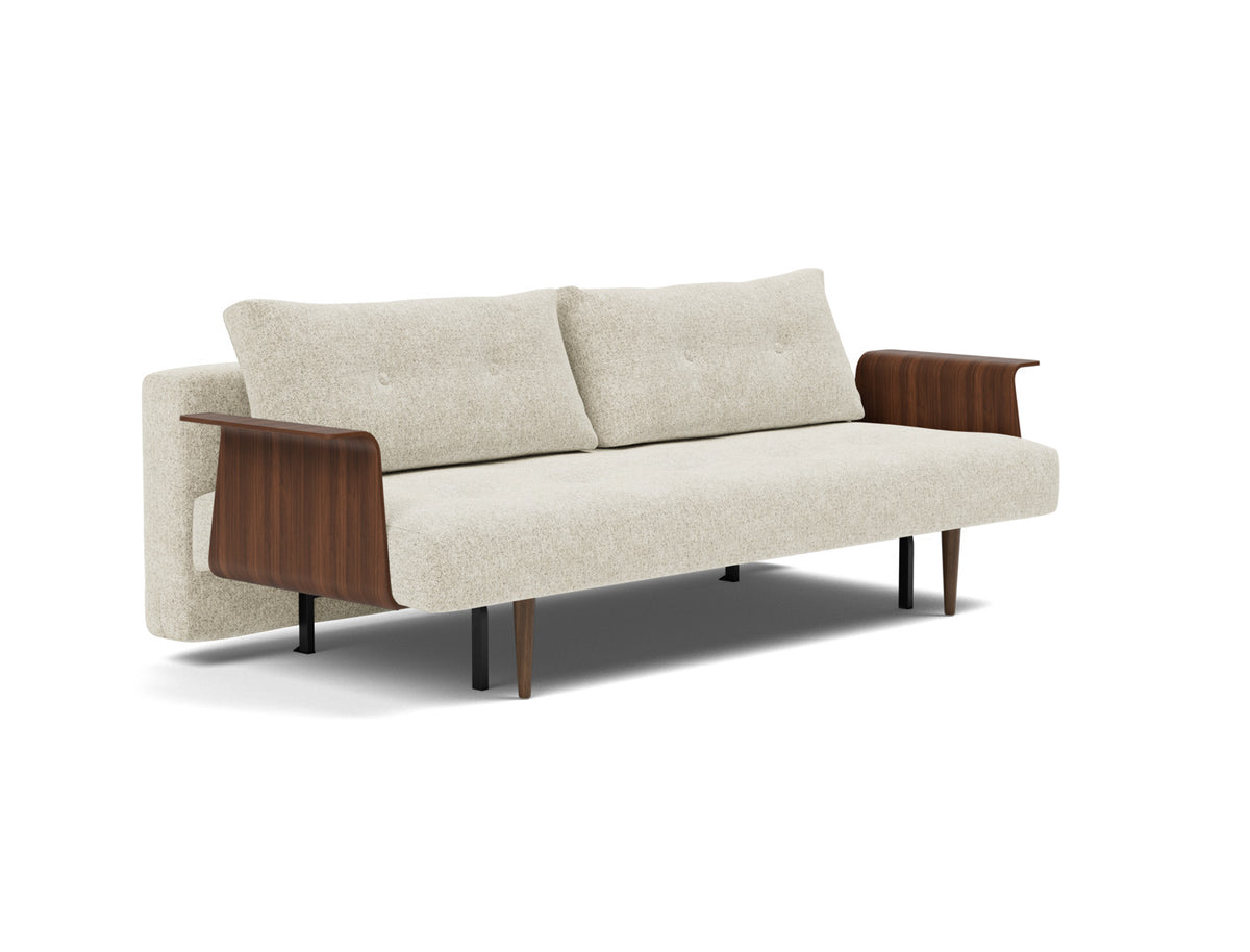 RECAST PLUS Sofa Bed, Walnut, 3/4 view
