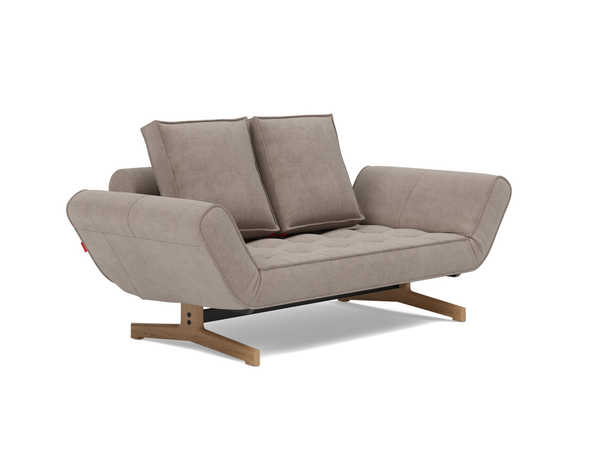 GHIA Daybed Oak, 3/4 view
