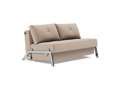CUBED Sofa Bed Chrome, 3/4 view