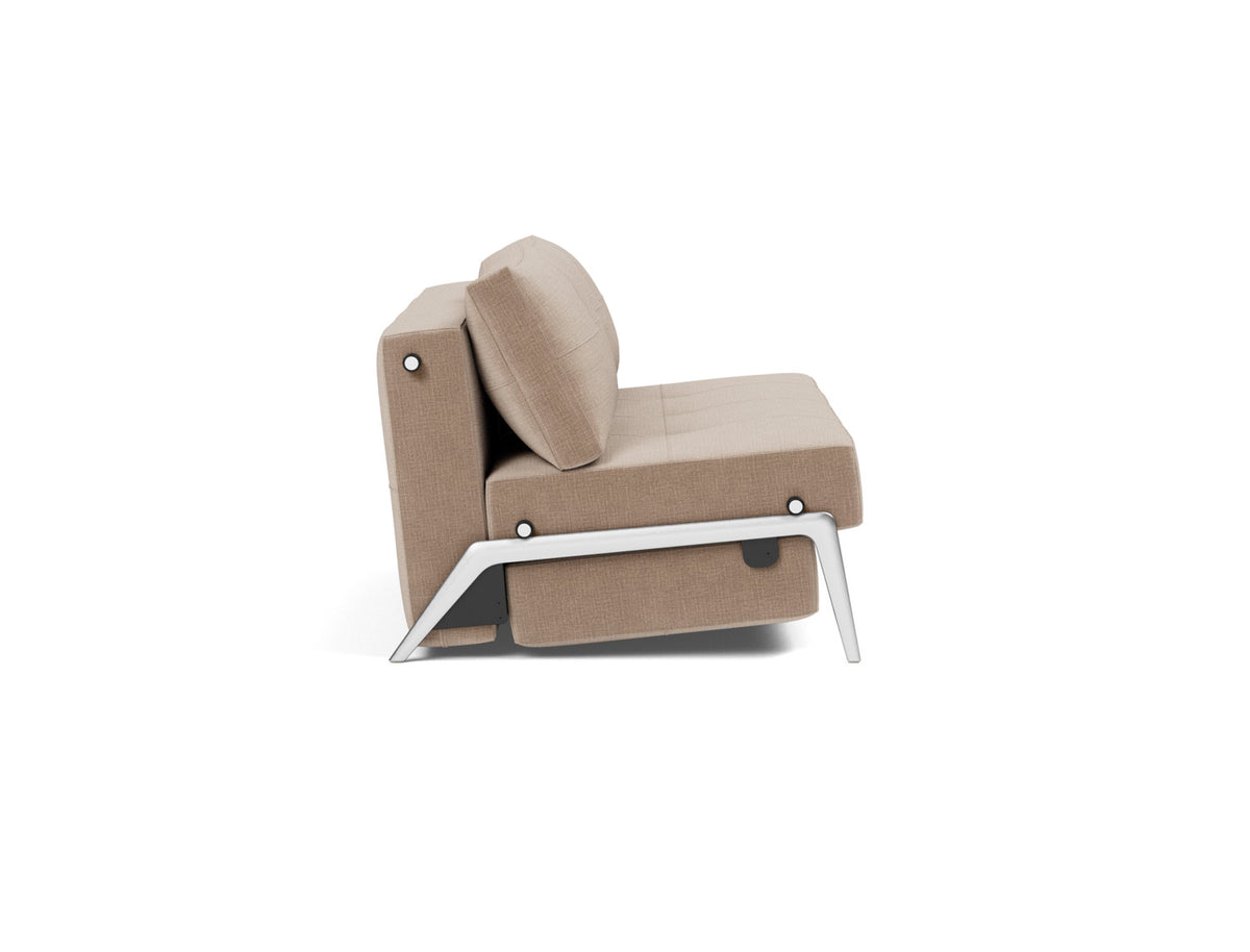 CUBED Sofa Bed Aluminium, side view