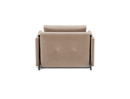 CUBED Chair Bed with Arm Rests, back view