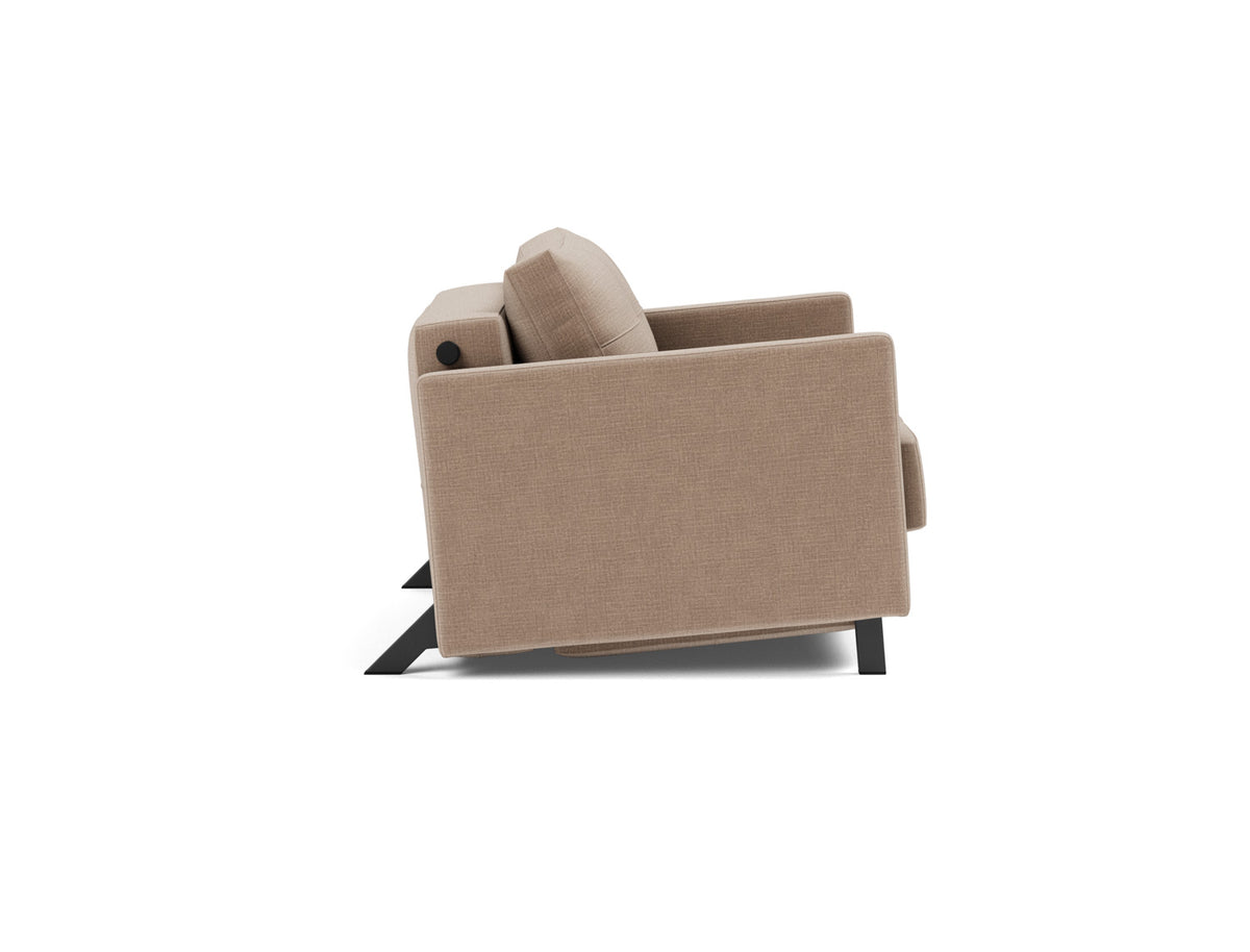 CUBED Chair Bed with Arm Rests, side view