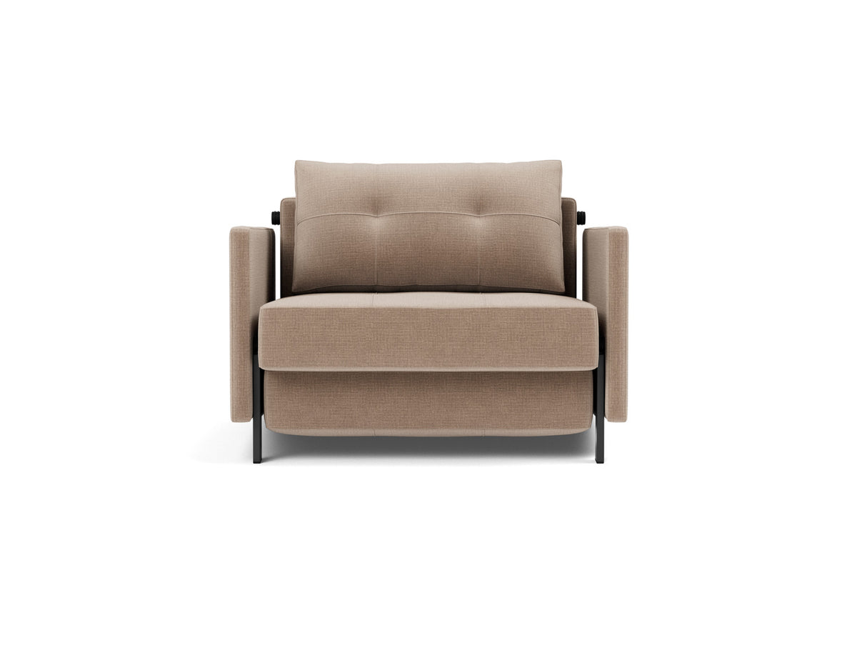 CUBED Chair Bed with Arm Rests, front