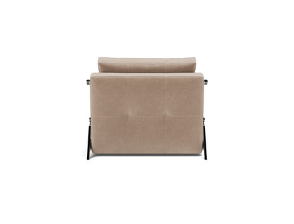 CUBED Chair Bed Chrome, back view