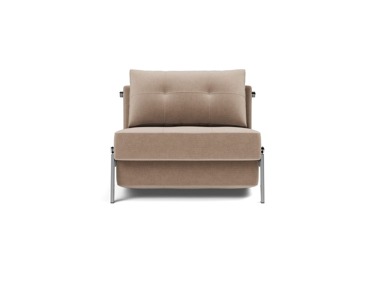 CUBED Chair Bed Chrome, front