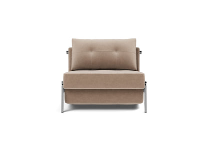 CUBED Chair Bed Chrome, front