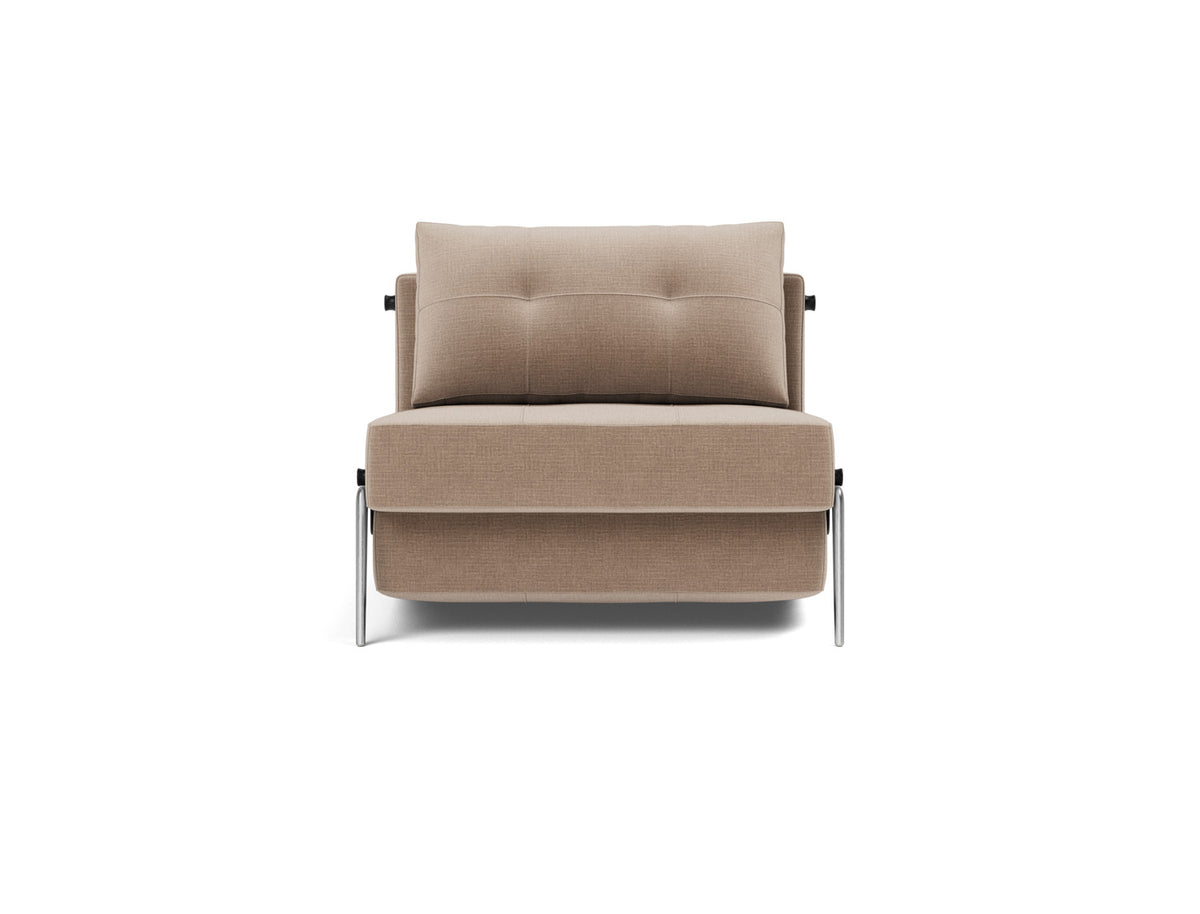 CUBED Chair Bed Aluminium, front