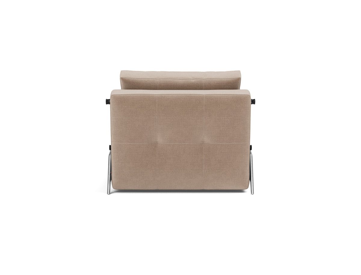 CUBED Chair Bed Aluminium, back view