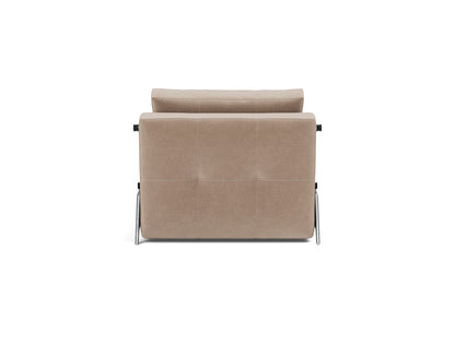 CUBED Chair Bed Aluminium, back view