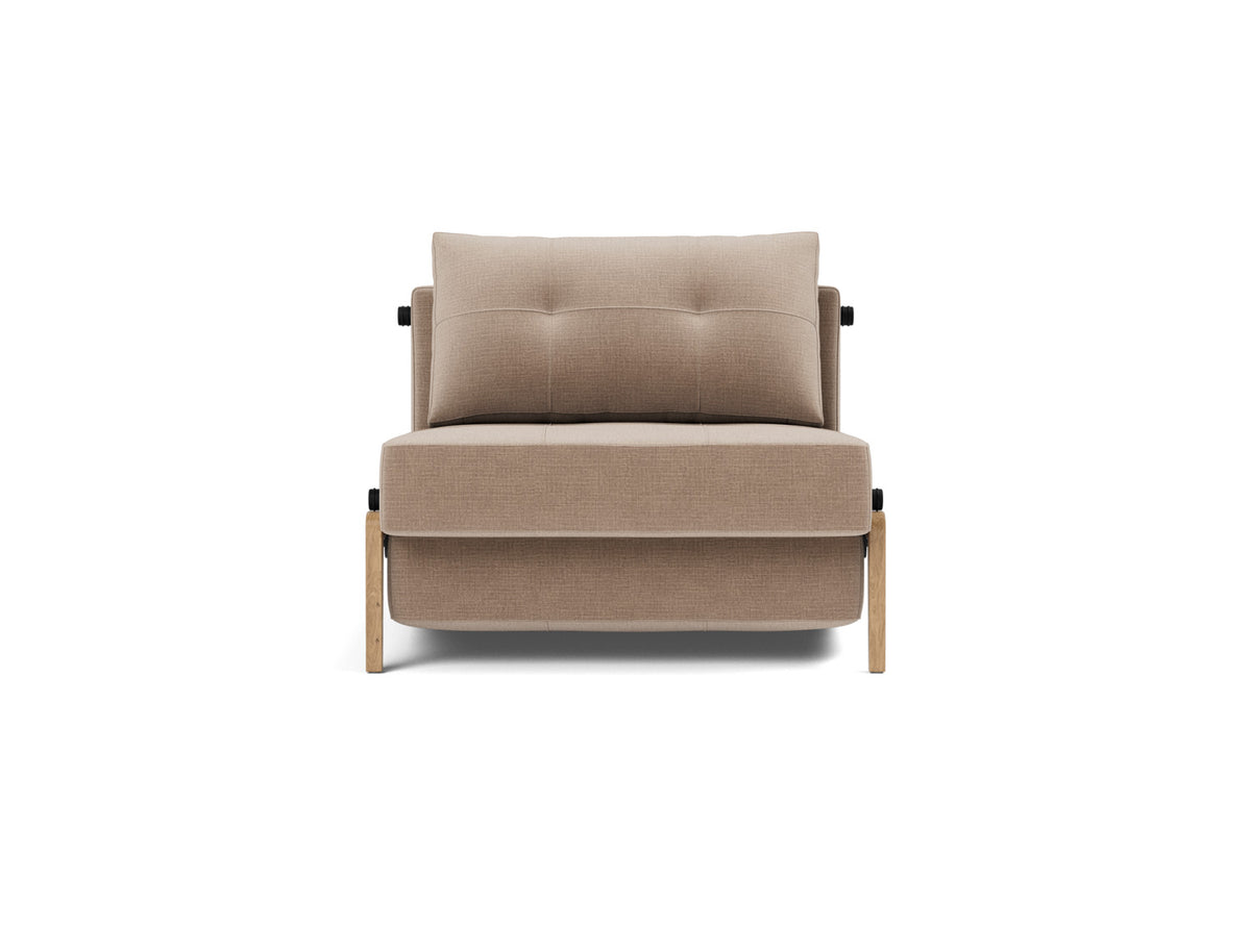 CUBED Chair Bed Oak, front