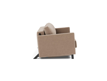 CUBED Sofa Bed with Arm Rests, side view