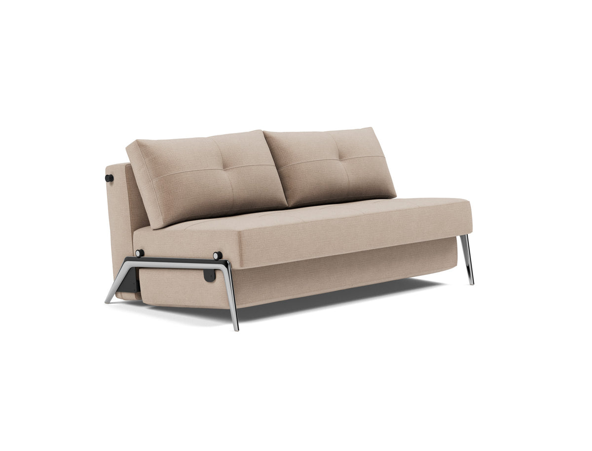 CUBED Sofa Bed Aluminium, 3/4 view
