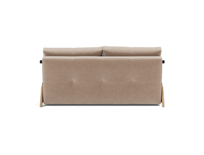 CUBED Sofa Bed Oak, back view