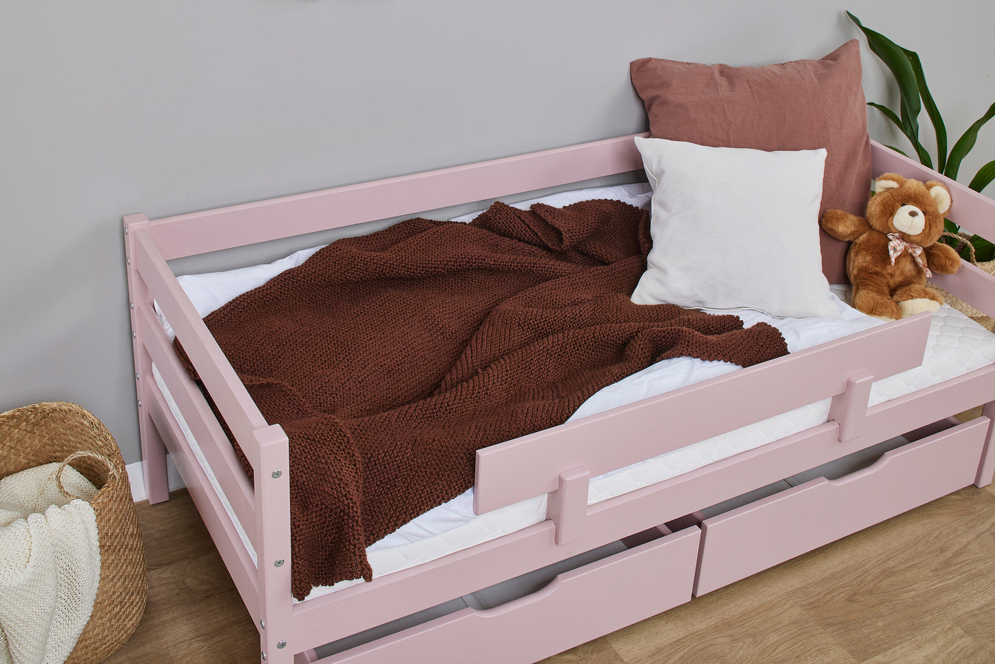 Hoppekids ECO Comfort junior bed 70x160 cm, Pale Rose