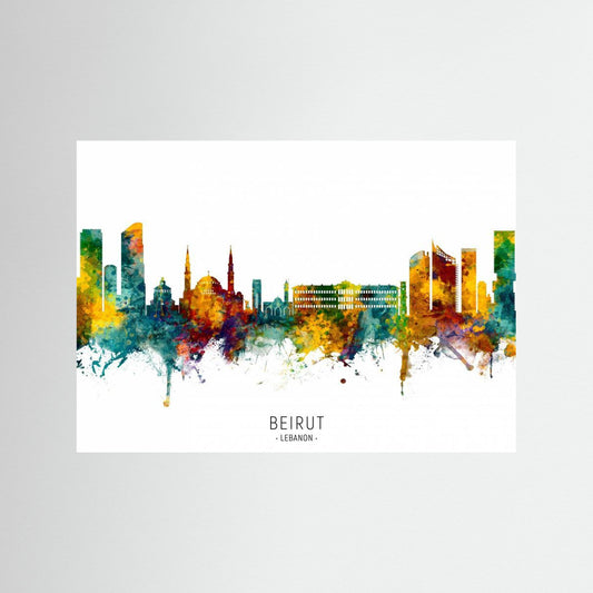 Beirut Lebanon Skyline by Michael Tompsett