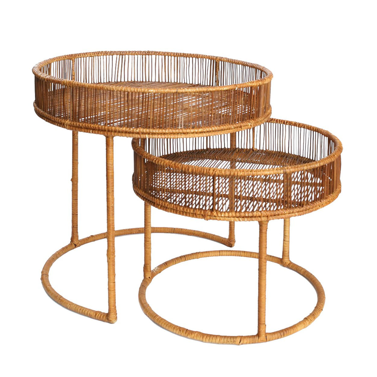 The Lombok Lodge Side Tables - Round - Natural - Set of 2