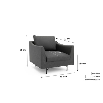 Armchair ALFAMA - Dark Grey
